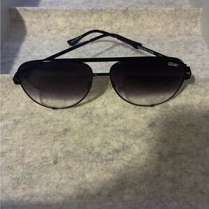 Quay Australia High Key Mini Aviator Sunglasses - Black Gradient